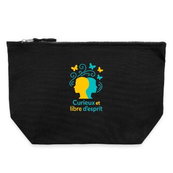 Gemini Star Sign - Astrology - Canvas Zip Pouch 22 x 23 cm - black - Front