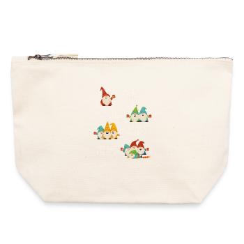 Fusselviecher Un vin chaud, deux nains de vin chaud - Pochette zippée en toile 22 x 23 cm - blanc naturel - Devant