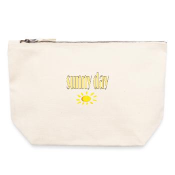 sunny day - Canvas Reißverschluss-Täschchen (22 x 23 cm) - Naturweiß - Vorne