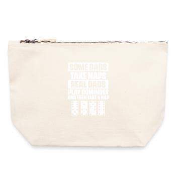Domino Design - Canvas Reißverschluss-Täschchen (22 x 23 cm) - Naturweiß - Vorne