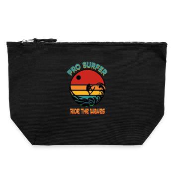 Pro Surfer - Canvas Zip Pouch 22 x 23 cm - black - Front