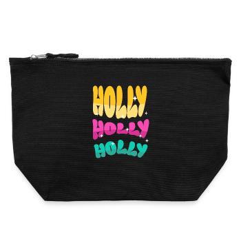 Houx Vacances Tricolore - Pochette zippée en toile 22 x 23 cm - noir - Devant