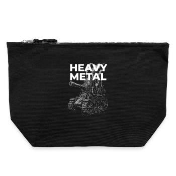 Heavy Metal Tank Blueprint - Canvas Zip Pouch 22 x 23 cm - black - Front