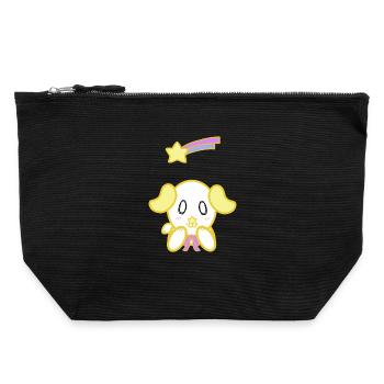 KawaiiDOGGOS - Twinkle "Shooting Star" print - Canvas Zip Pouch 22 x 23 cm - black - Front