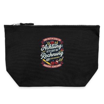 Attention: Now the calculation works out - Canvas Zip Pouch 22 x 23 cm - black - Front