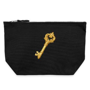 Clé d’Ornement en Or - Pochette zippée en toile 22 x 23 cm - noir - Devant