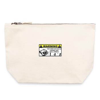 Turbo Warning - Canvas Zip Pouch 22 x 23 cm - nature - Front