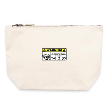 warning - Canvas Zip Pouch 22 x 23 cm - nature - Front