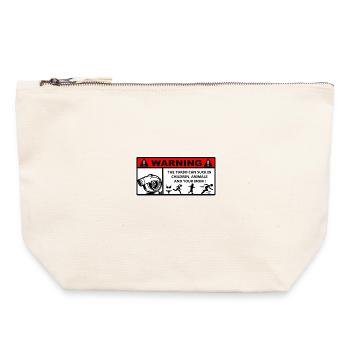 warning - Canvas Zip Pouch 22 x 23 cm - nature - Front