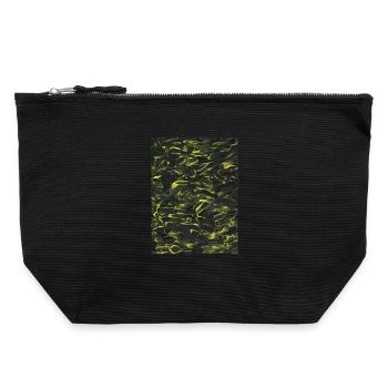 Yellow in the dark (acrylic paint) - Canvas Zip Pouch 22 x 23 cm - black - Front