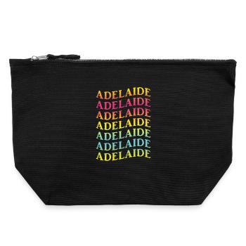 Adelaide wave effect t-shirt gift idea - Canvas Zip Pouch 22 x 23 cm - black - Front