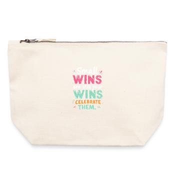 SMALL WINS ARE STILL YOUR WINS CELEBRATE THEM - Canvas Zip Pouch 22 x 23 cm - nature - Front