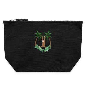 Beach Vibes Sloth - Canvas Zip Pouch 22 x 23 cm - black - Front
