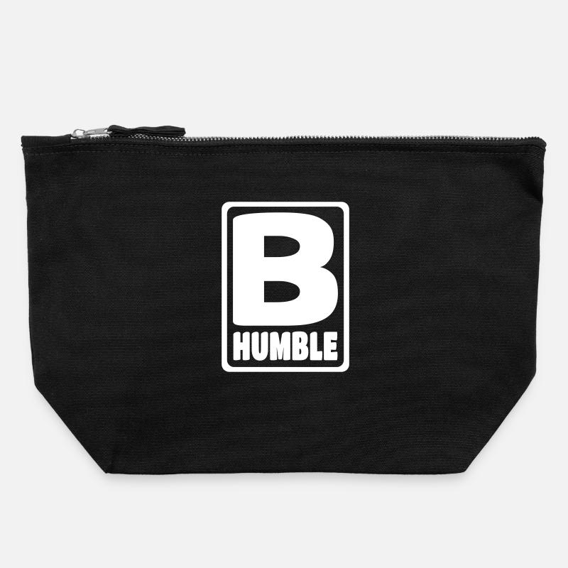 B Humble - Canvas Zip Pouch 22 x 23 cm - black