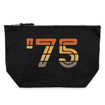 Year '75 - 1975 - Canvas Zip Pouch 22 x 23 cm - black - Front