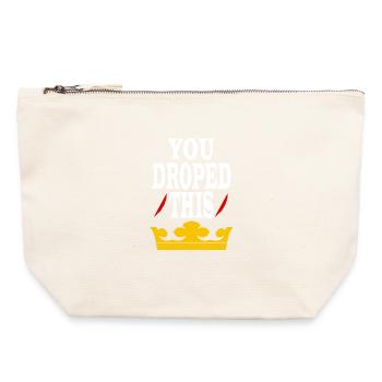 Vous avez laissé tomber cette couronne Roi/Reine - Pochette zippée en toile 22 x 23 cm - blanc naturel - Devant