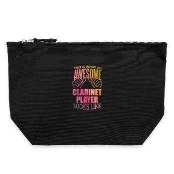 Clarinet - Canvas Zip Pouch 22 x 23 cm - black - Front