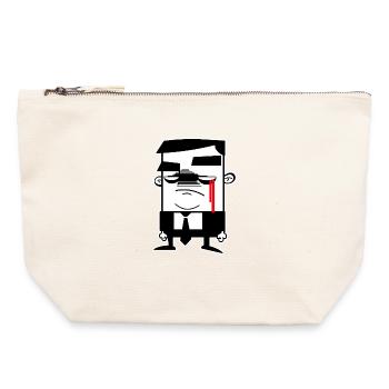 Hombre Grises: Anonym, Freiheit & Protest - Canvas Reißverschluss-Täschchen (22 x 23 cm) - Naturweiß - Vorne