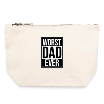 Worst Dad Ever Funny Sarcastic Father's Day Dad - Canvas Zip Pouch 22 x 23 cm - nature - Front
