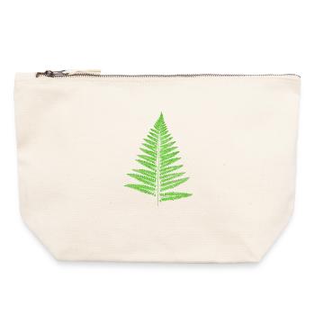 Leaf Fern - Botany Plants - Canvas Zip Pouch 22 x 23 cm - nature - Front