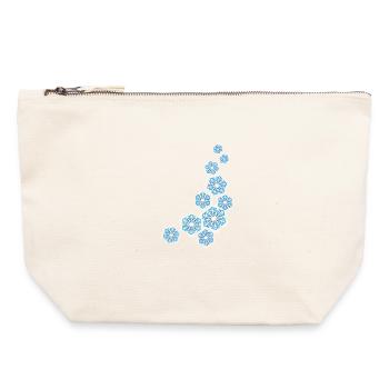 flocons de neige - Pochette zippée en toile 22 x 23 cm - blanc naturel - Devant