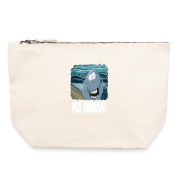 Le SchrHai - Pochette zippée en toile 22 x 23 cm - blanc naturel - Devant