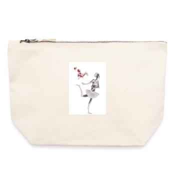 Ballett - Canvas Reißverschluss-Täschchen (22 x 23 cm) - Naturweiß - Vorne
