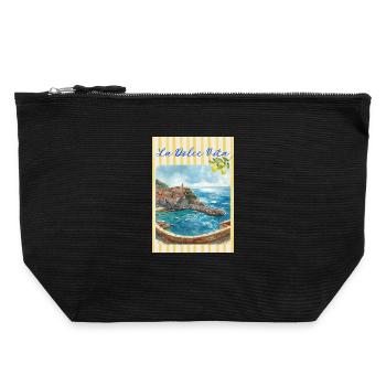 Dolce_20250909_222746_0000 - Pochette zippée en toile 22 x 23 cm - noir - Devant