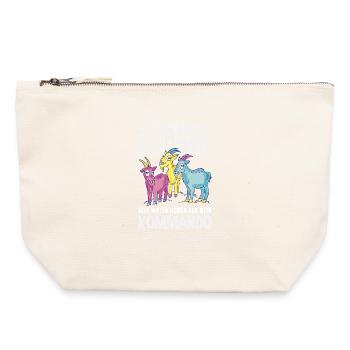 Gestion pénitentiaire Chef de la direction - Pochette zippée en toile 22 x 23 cm - blanc naturel - Devant