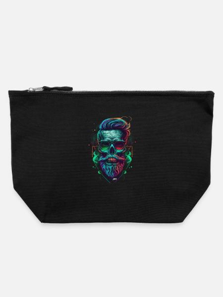 Skull & Streetwear - Canvas Reißverschluss-Täschchen (22 x 23 cm) - Schwarz