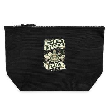 Movement with Intention: Zen Flow - Canvas Zip Pouch 22 x 23 cm - black - Front