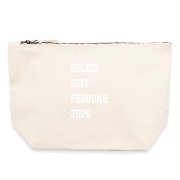 Golden since February 2026 - Canvas Zip Pouch 22 x 23 cm - nature - Front