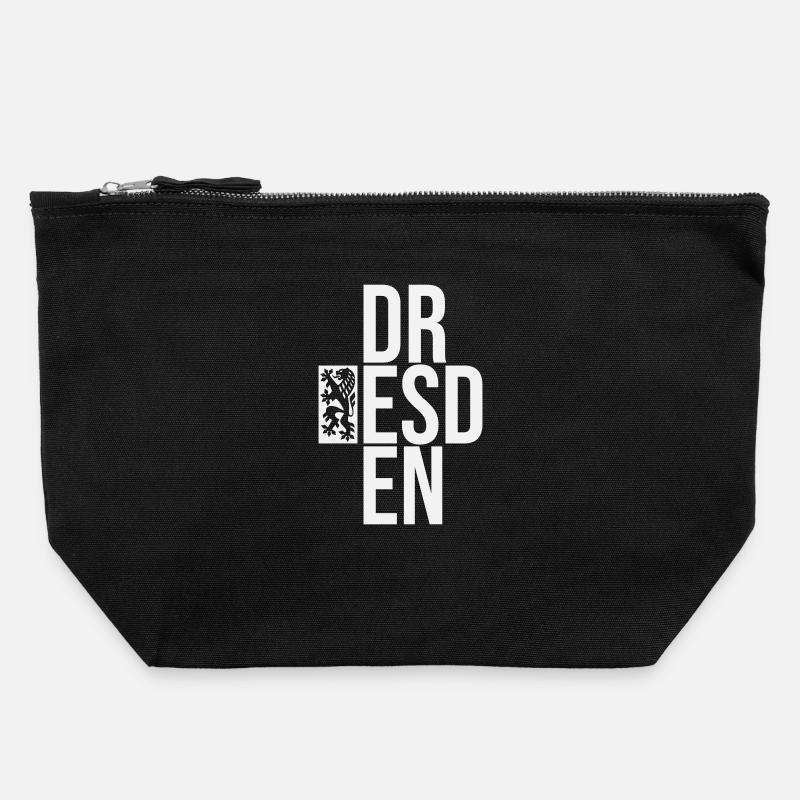 DR ESD EN - Pochette zippée en toile 22 x 23 cm - noir