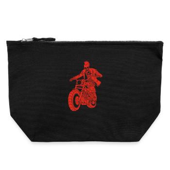 The Red Biker from Hell - Canvas Zip Pouch 22 x 23 cm - black - Front