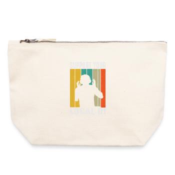 DJ Outfit Geschenke - Canvas Reißverschluss-Täschchen (22 x 23 cm) - Naturweiß - Vorne
