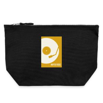 Drop The Needle Turntable Poster - Canvas Zip Pouch 22 x 23 cm - black - Front