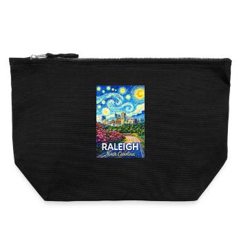 Raleigh, North Carolina - Canvas Zip Pouch 22 x 23 cm - black - Front