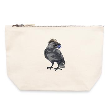 Crow Poker Jetons de Poker - Pochette zippée en toile 22 x 23 cm - blanc naturel - Devant