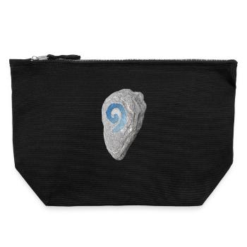 Pierre de foyer - Pochette zippée en toile 22 x 23 cm - noir - Devant
