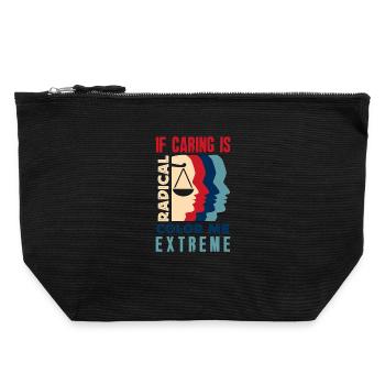 radicalized by fundamental - Canvas Zip Pouch 22 x 23 cm - black - Front