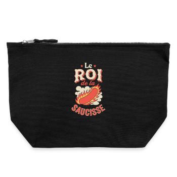 Le Roi de la Sauce Flamme - Pochette zippée en toile 22 x 23 cm - noir - Devant