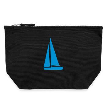 Lustiges Design für Segler - Canvas Reißverschluss-Täschchen (22 x 23 cm) - Schwarz - Vorne