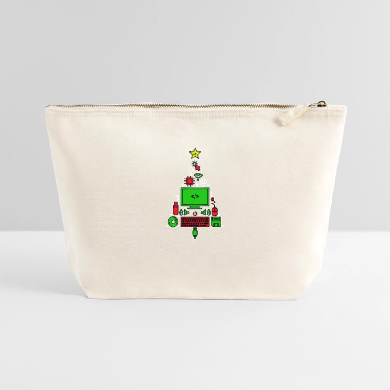 Développeur de scripts de débogage de code Computer Geek Pochette zippée en toile 22 x 23 cm