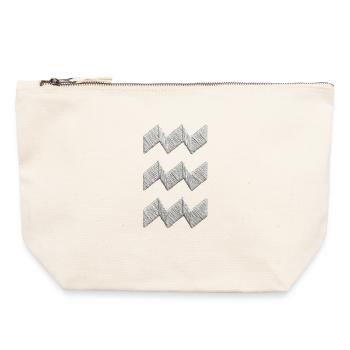Eindhoven Vibes origami-bestickter Look (gedruckt) - Canvas Reißverschluss-Täschchen (22 x 23 cm) - Naturweiß - Vorne