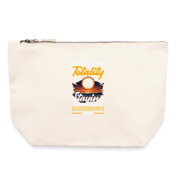 Solar eclipse 2026, August 12 - Canvas Zip Pouch 22 x 23 cm - nature - Front