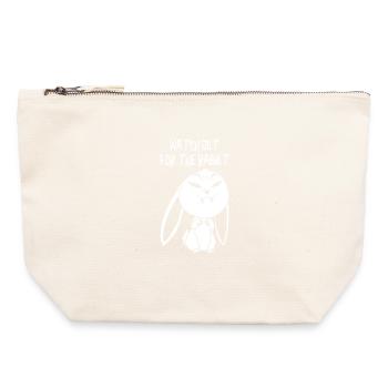 White Vampire Rabbit (English) - Canvas Zip Pouch 22 x 23 cm - nature - Front