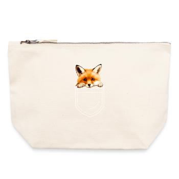Fuchs Füchse - Canvas Reißverschluss-Täschchen (22 x 23 cm) - Naturweiß - Vorne
