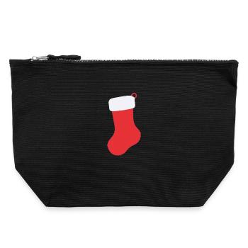 Christmas Stocking - Canvas Zip Pouch 22 x 23 cm - black - Front