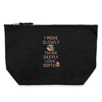 Neurodivergent introvert - Canvas Zip Pouch 22 x 23 cm - black - Front