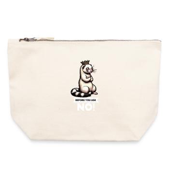 Avant de demander à Ferret Furet Propriétaire de Furet Rodent - Pochette zippée en toile 22 x 23 cm - blanc naturel - Devant